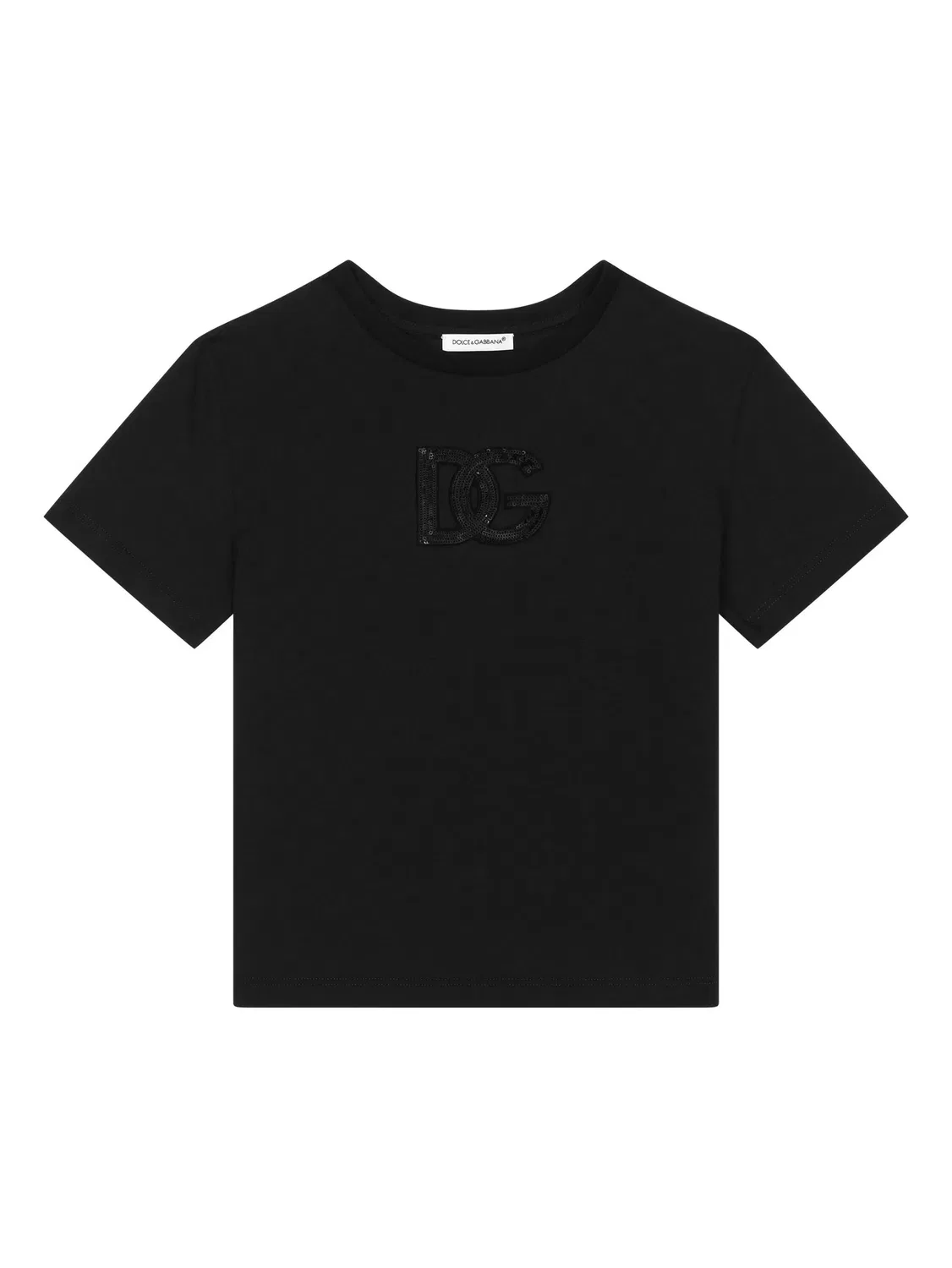 Dolce & Gabbana Черная хлопковая футболка с логотипом