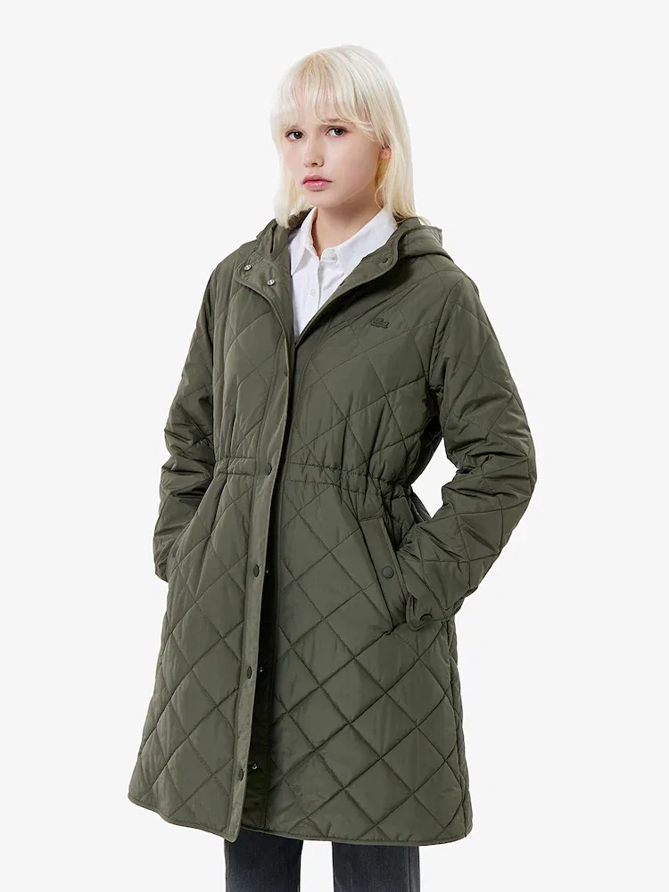 Пуховик LACOSTE Navy с капюшоном