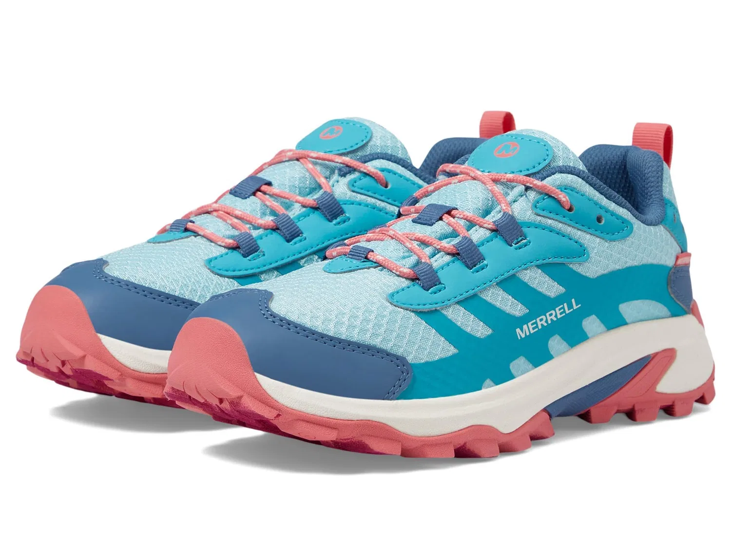 Детские кроссовки для походов Merrell Moab Speed 2 Low Waterproof, Turq Coral