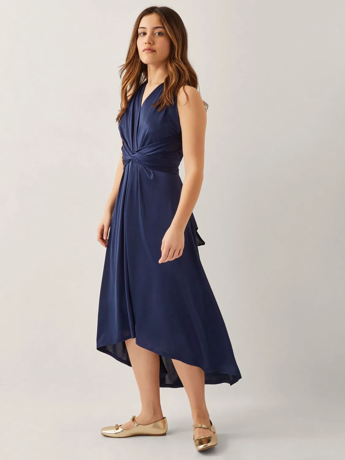 Платье макси Monsoon Tia Twist Prom, Blue