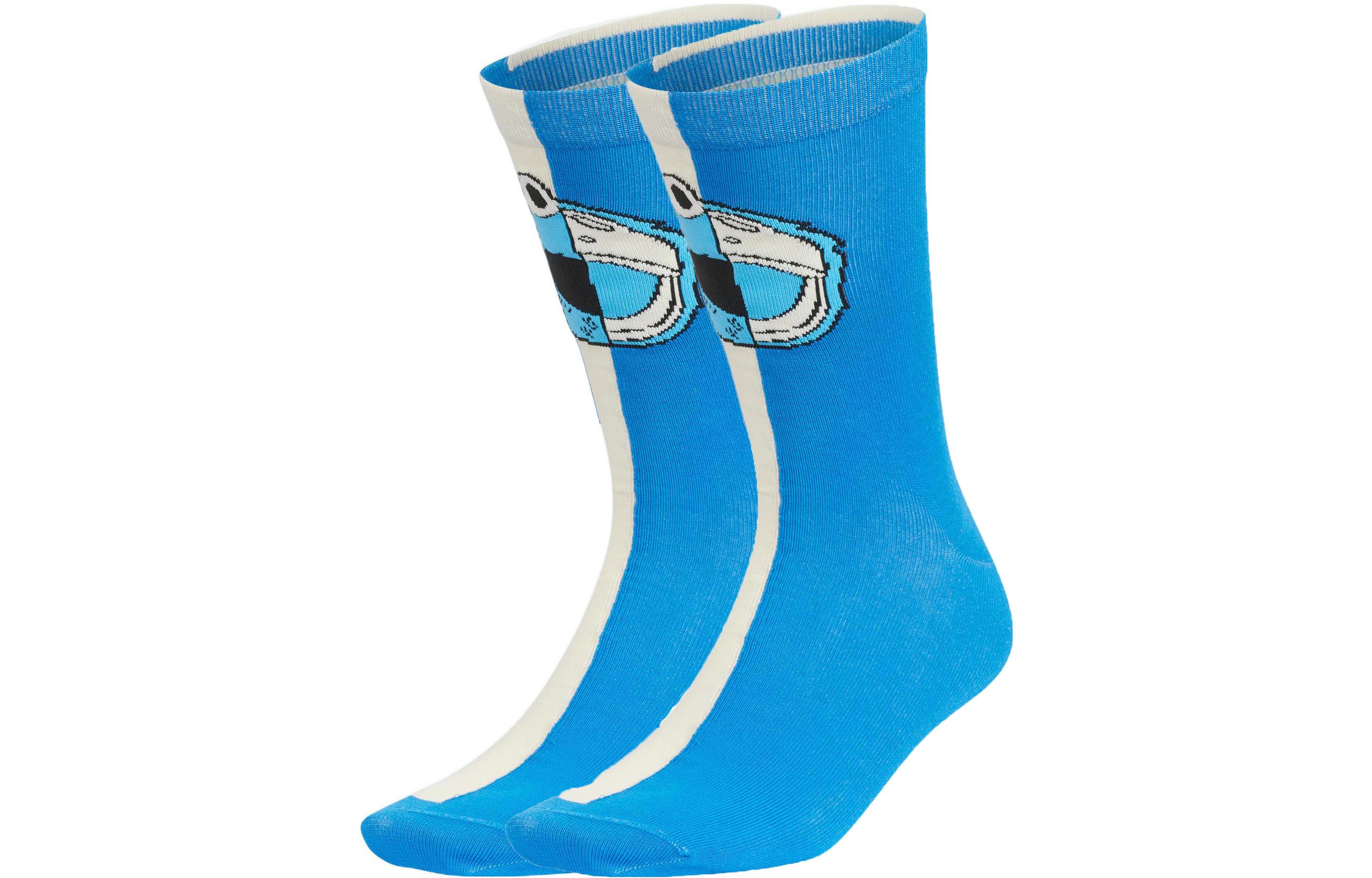 

X X X Jf Носки до середины икры Унисекс Синий Белый Adidas Neo, 1 упаковка (Синий Белый)