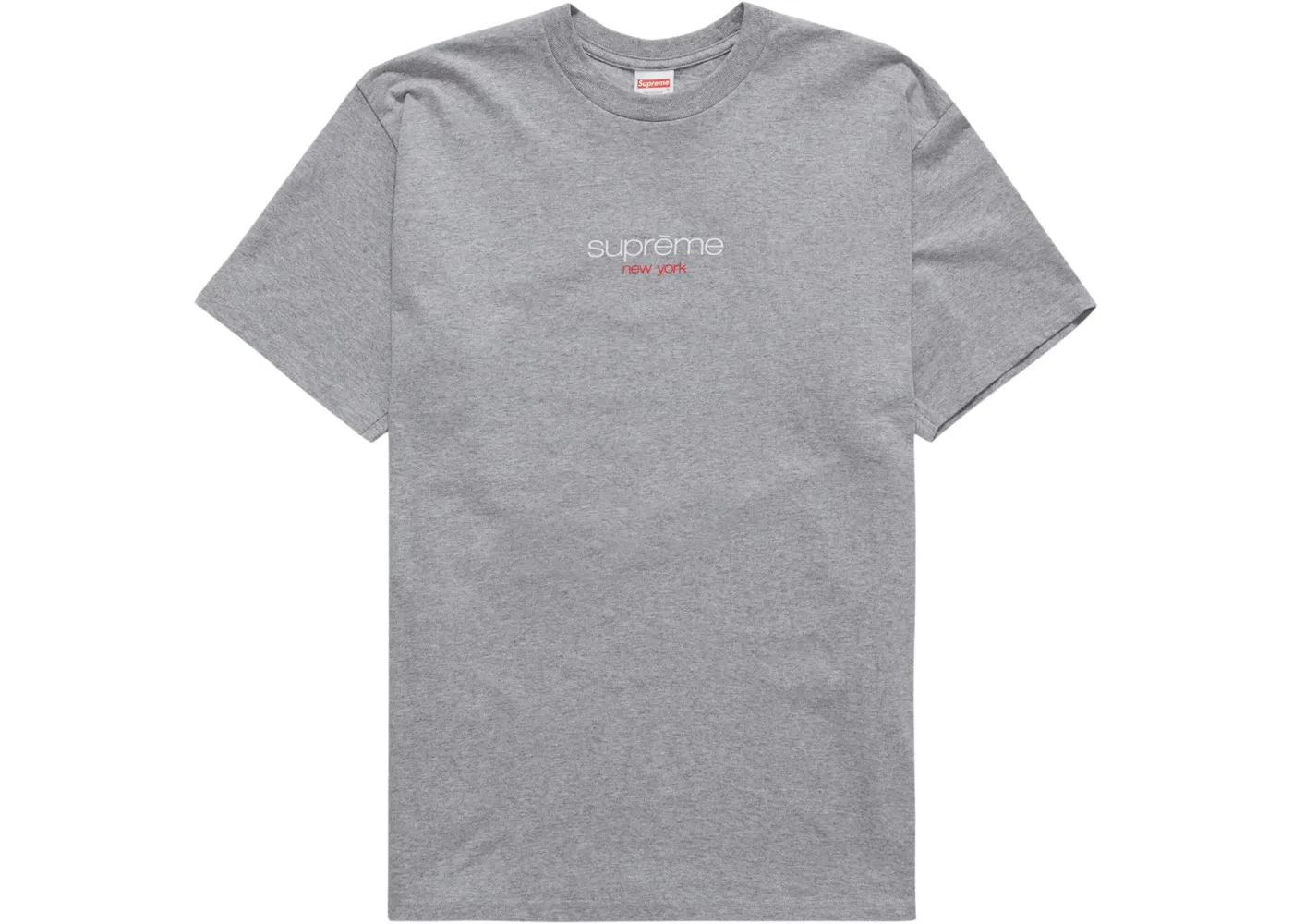 Мужская футболка с логотипом Supreme, Heather Grey