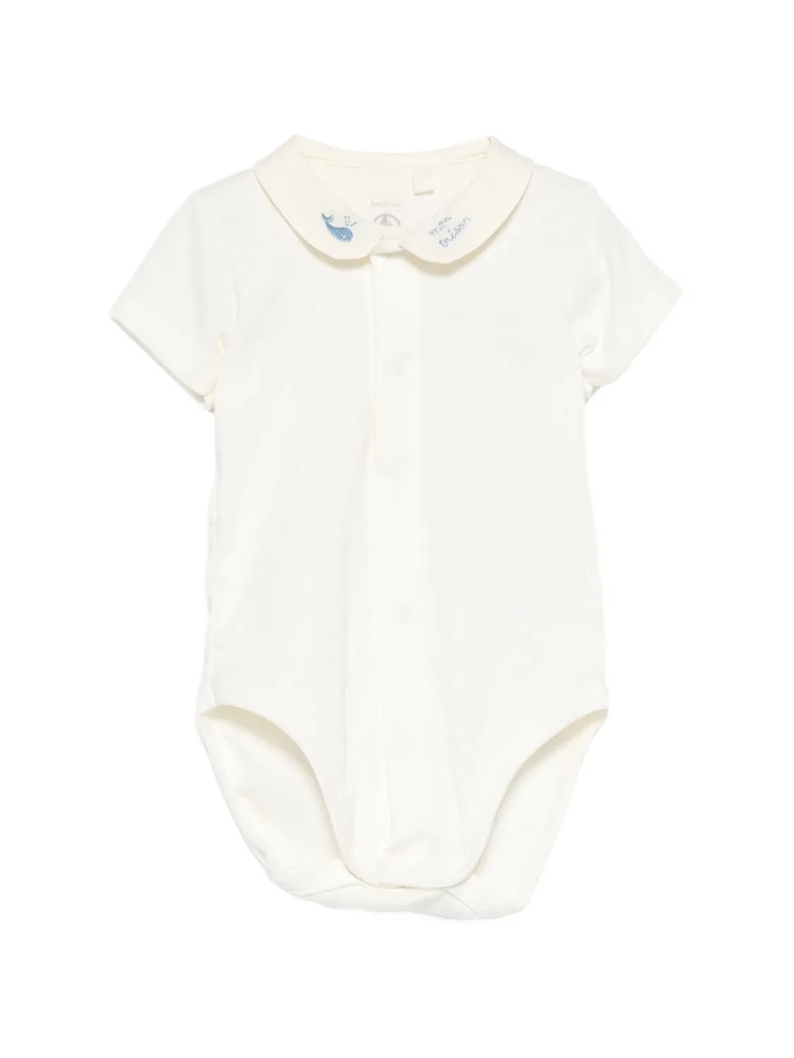 Блузка с вышивкой Petit Bateau, нейтральные цвета