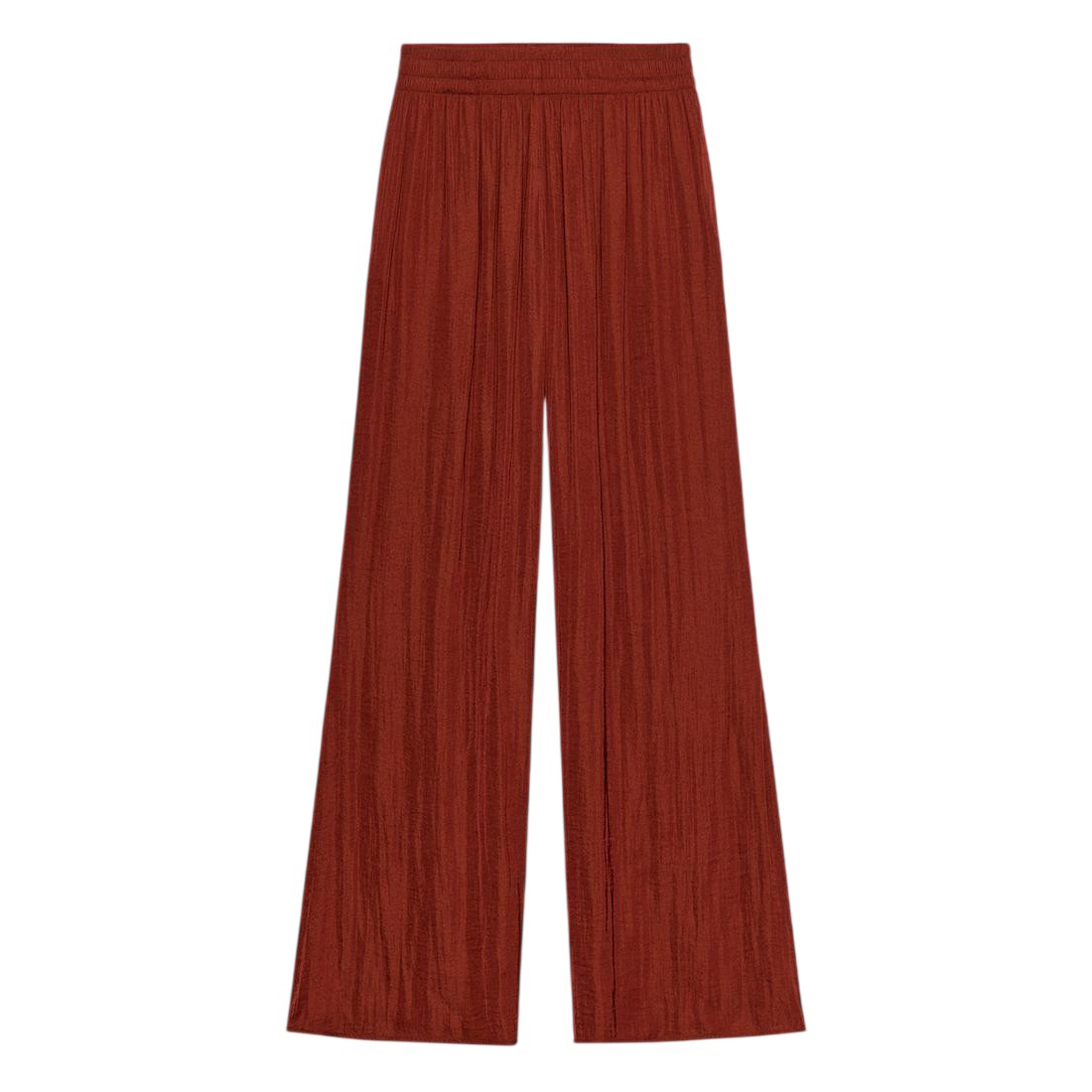 Брюки Zara Flowing Wide-Leg, терракотовый