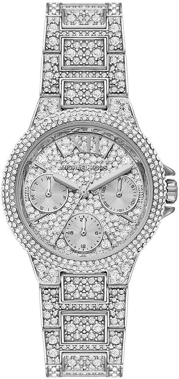

Часы наручные Michael Kors Mini Camille Pavé Silver-Tone, серебистый