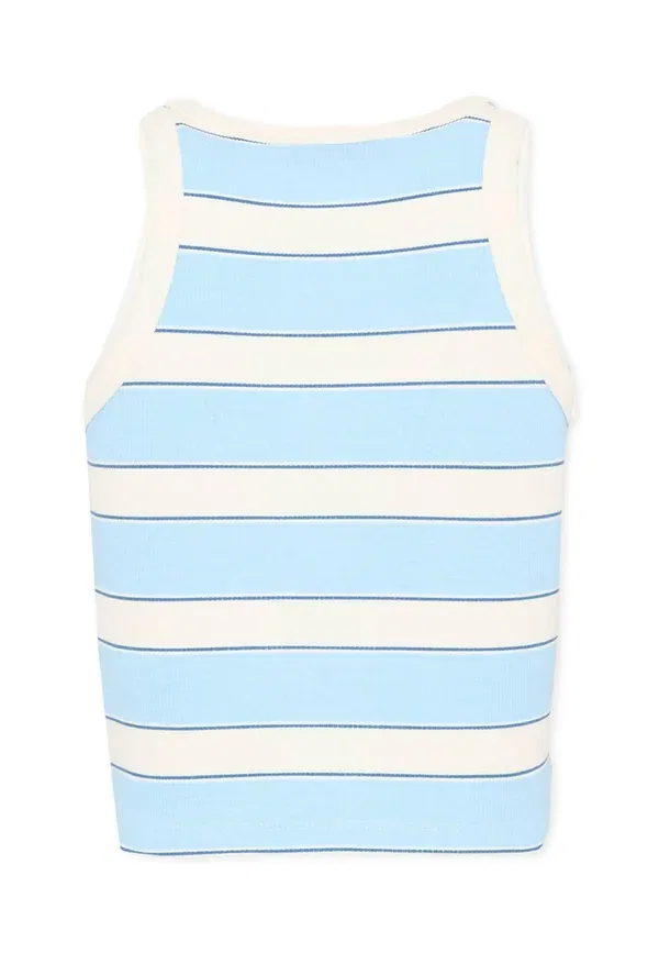 Топ с вышивкой Striped Mc2 Saint Barth, Light Blue, светло-голубой — фото 2