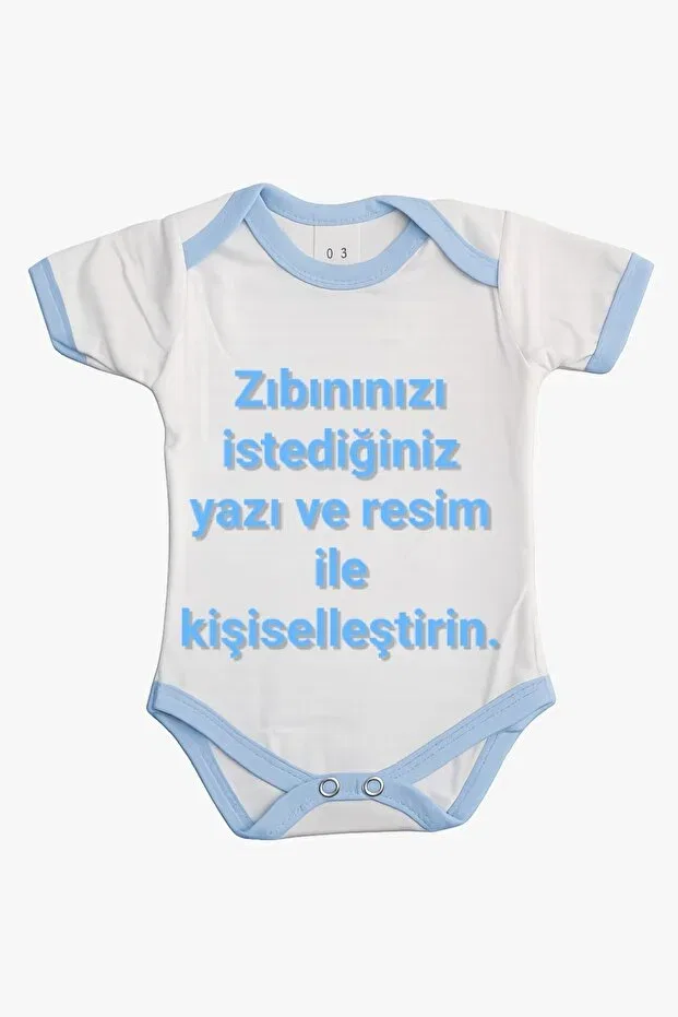 Детское боди для новорожденных с принтом Personalized printed baby bodysuit Miras Home, Blue
