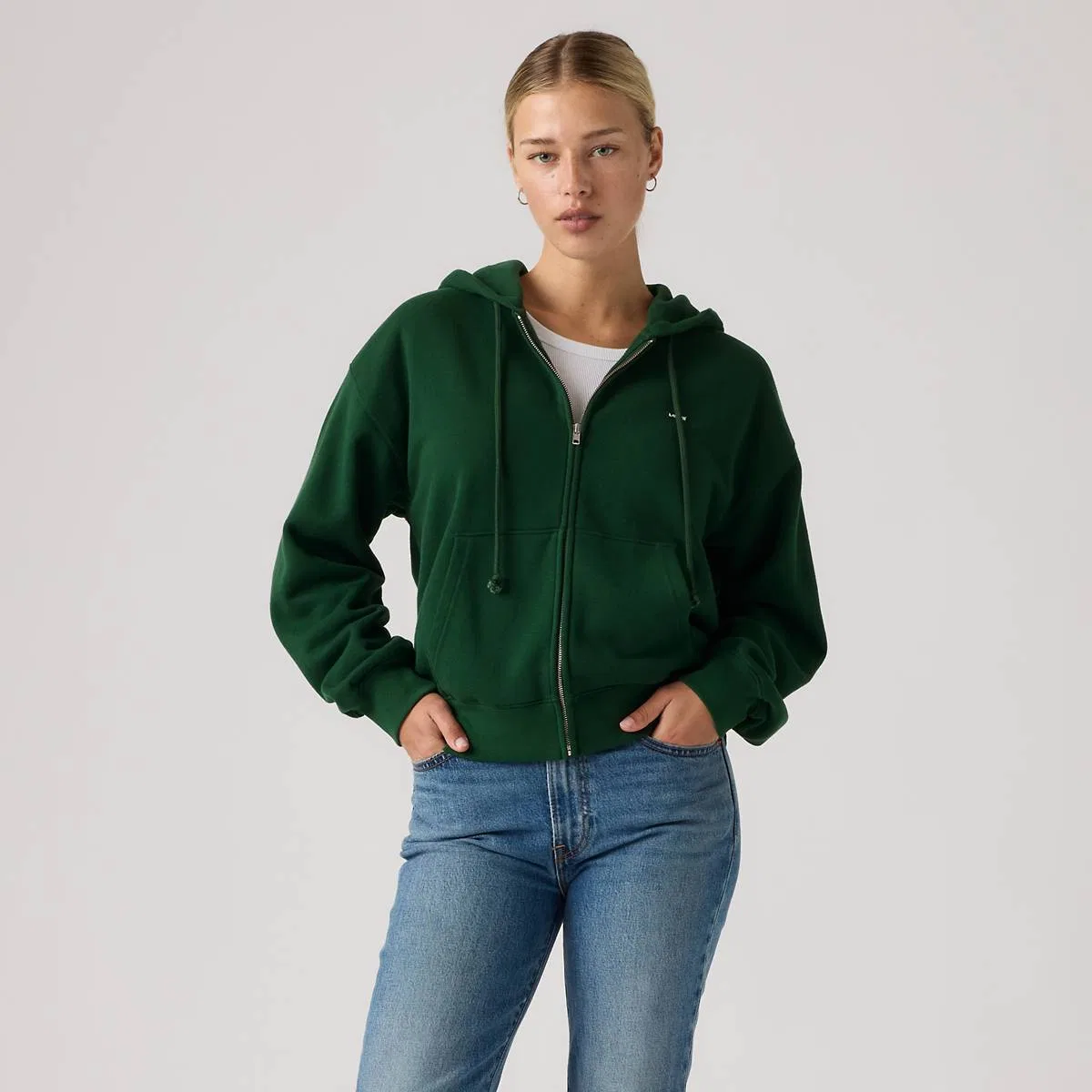 Повседневная толстовка на молнии Levi's, Pine Grove - Green — фото 3