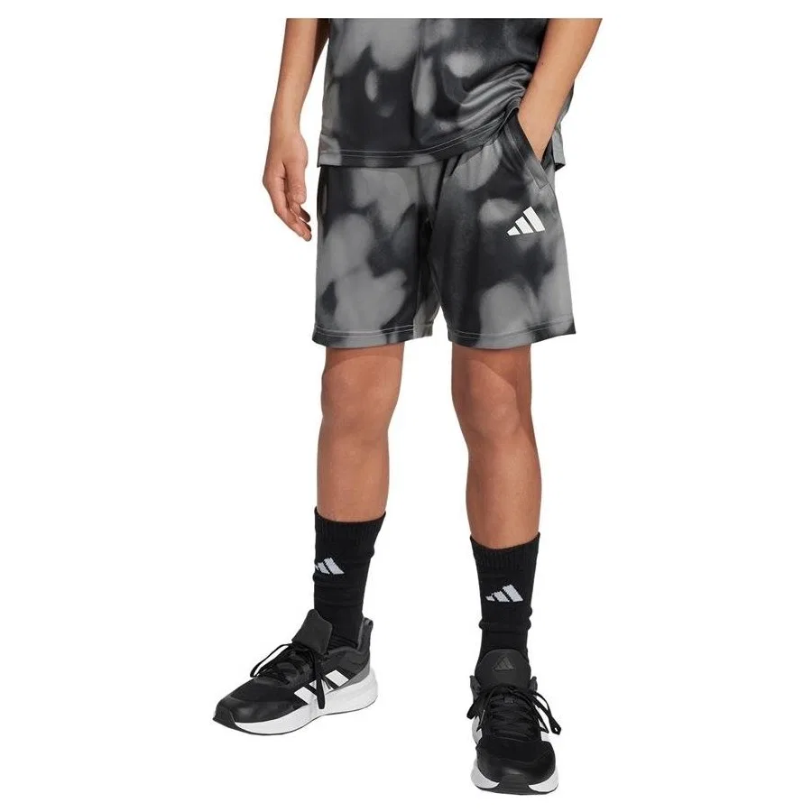 Детские спортивные шорты с принтом J SPR AOP 2 SHO adidas, Серый — фото 2