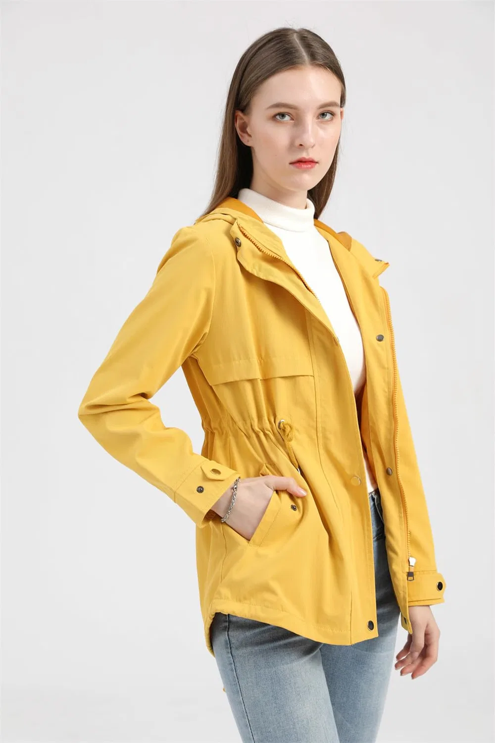 Женская ветровка с принтом камуфляж, модель Military Jacket, Giallo — фото 2