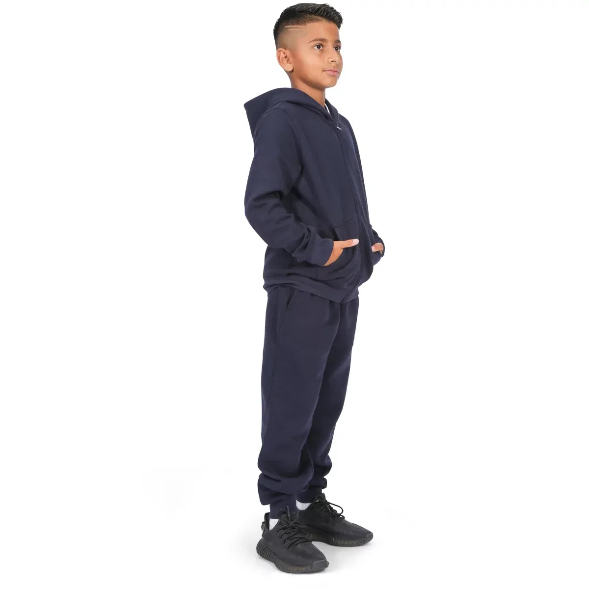 Детское худи на молнии с принтом Everyday Kids, Navy — фото 3