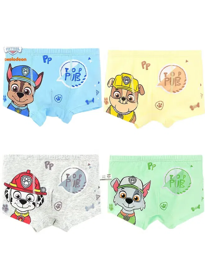 Трусы-боксеры детские хлопковые комплект из 4 штук PA089 Paw Patrol, разноцветный — фото 3