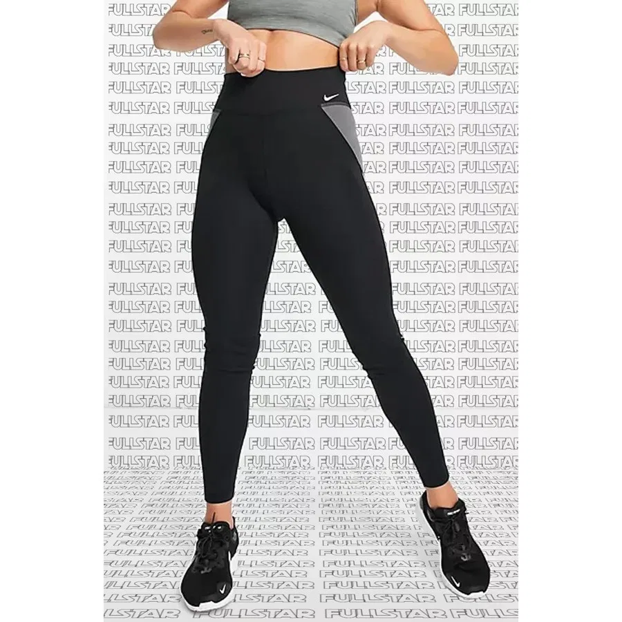Спортивные леггинсы с принтом Color Block Nike One Dri Fit, Черный