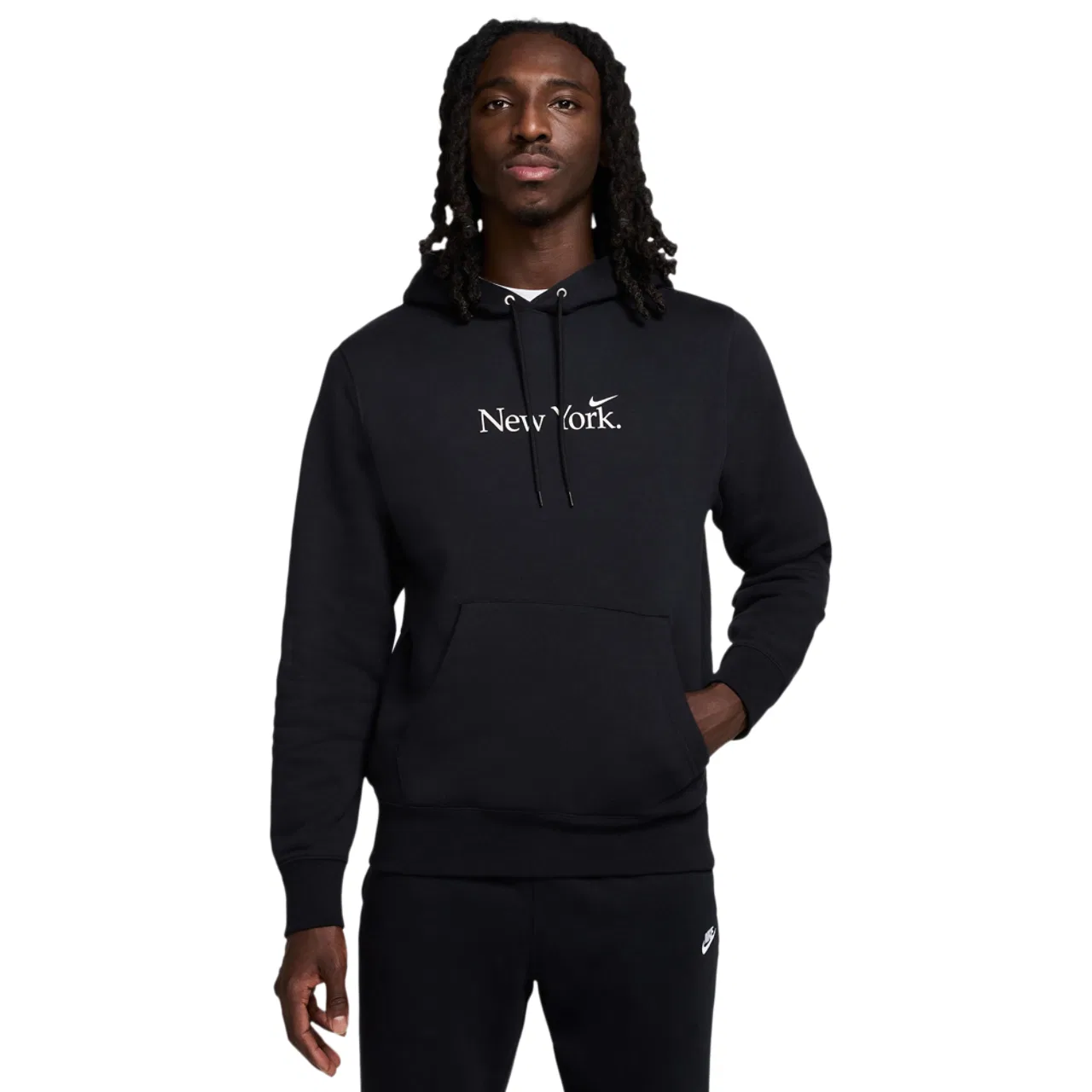 Мужское худи Club Pullover BB Nike, черный/белый