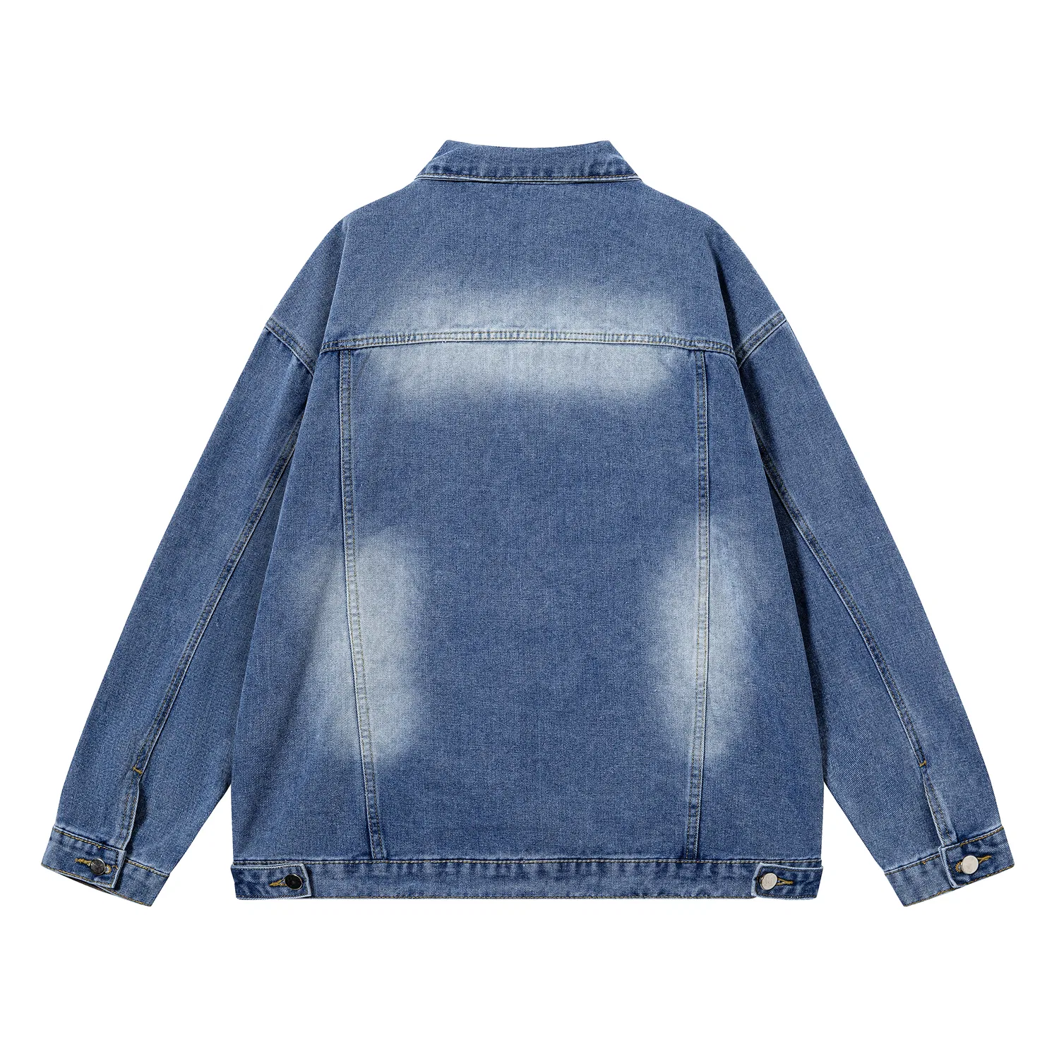 Детское джинсовое пальто с лацканами Straight Fit MostwantedLab, Medium Blue — фото 4
