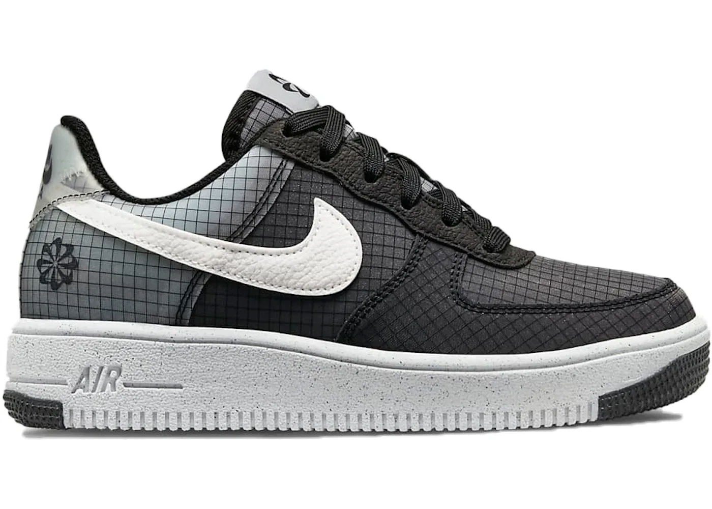 Детские кроссовки повседневные Nike Air Force 1 Low Crater Nike, Black/Grey/White