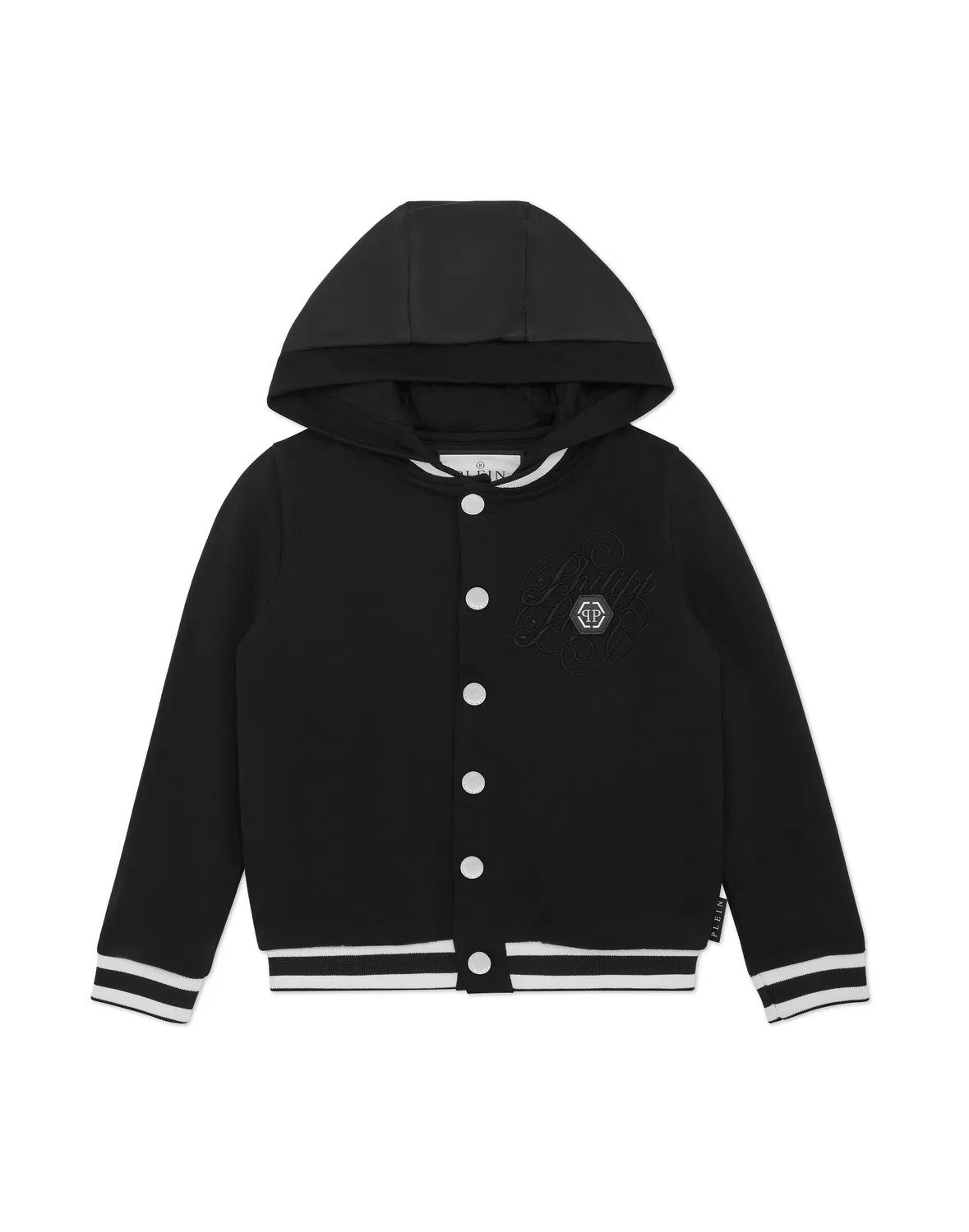 Детская куртка-бомбер с капюшоном PHILIPP PLEIN, черный