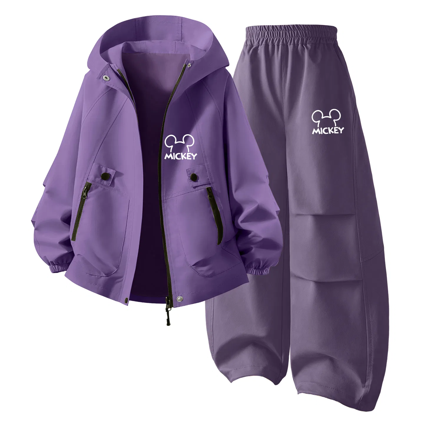 Детский комплект спортивной одежды с капюшоном, Thick Board Di Line Starry Night Purple+Thick Board Di Line Van Gogh Purple, Disney, Thick Board Di Line Starry Night Purple+Thick Board Di Line Van Gogh Purple