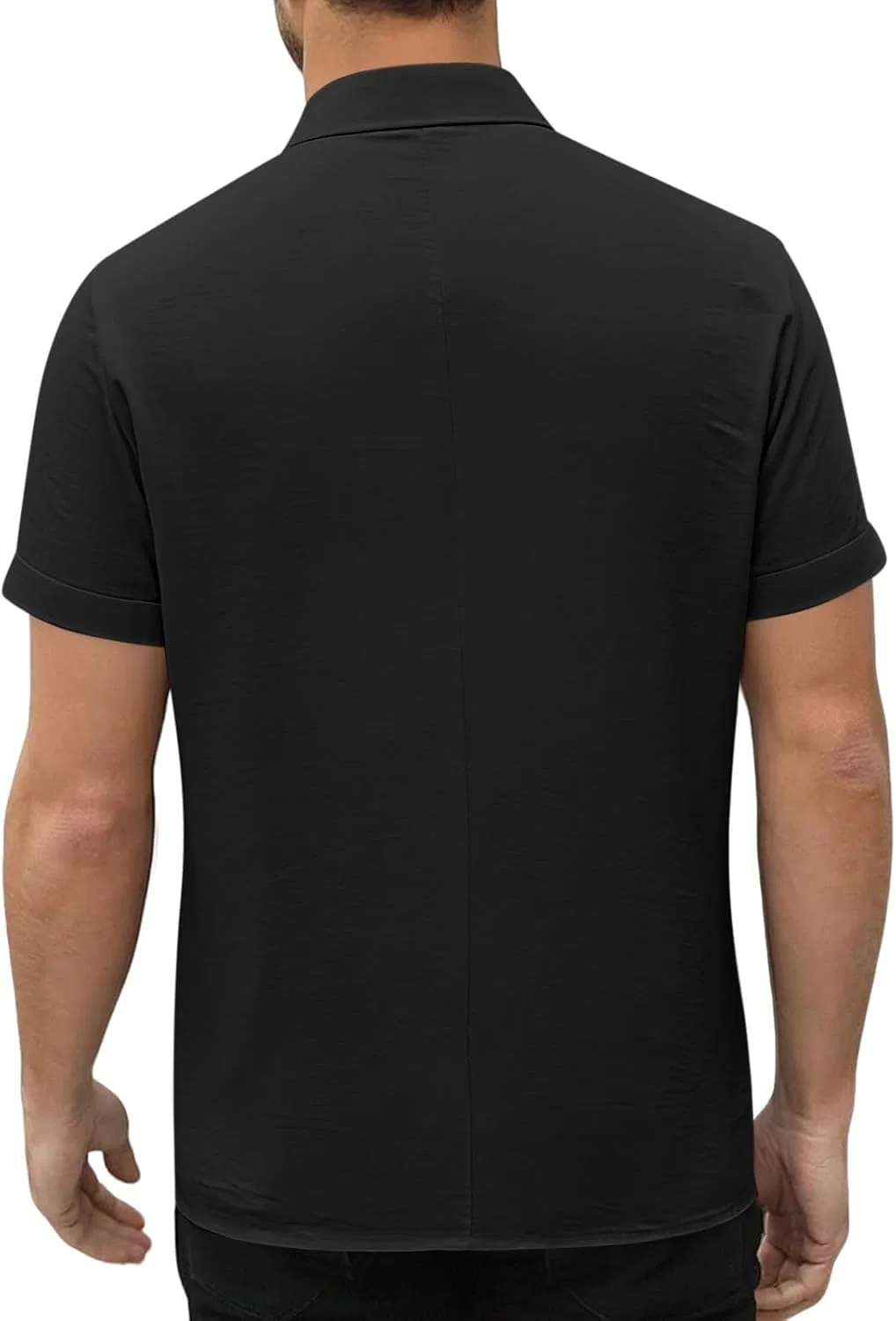 Мужская футболка с V-образным вырезом Casual, Black — фото 2