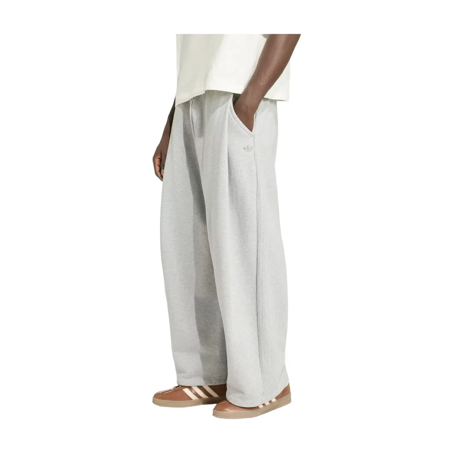 Мужские брюки Premium Essentials Open Wide Hem Pants Asia Sizing 'Grey Heather' adidas, Grey Heather — фото 2