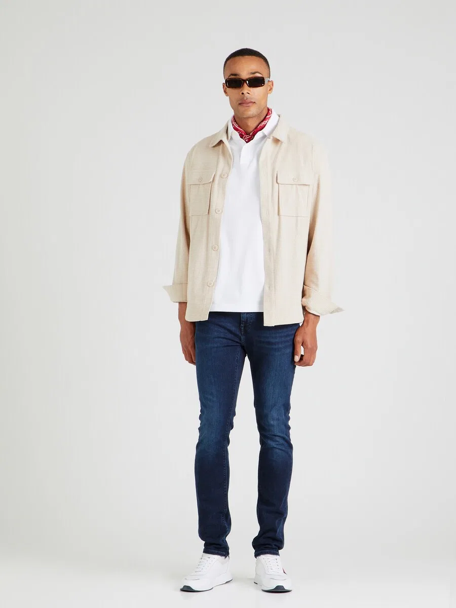 Джинсы TOMMY HILFIGER Slim fit темно-синего цвета — фото 4