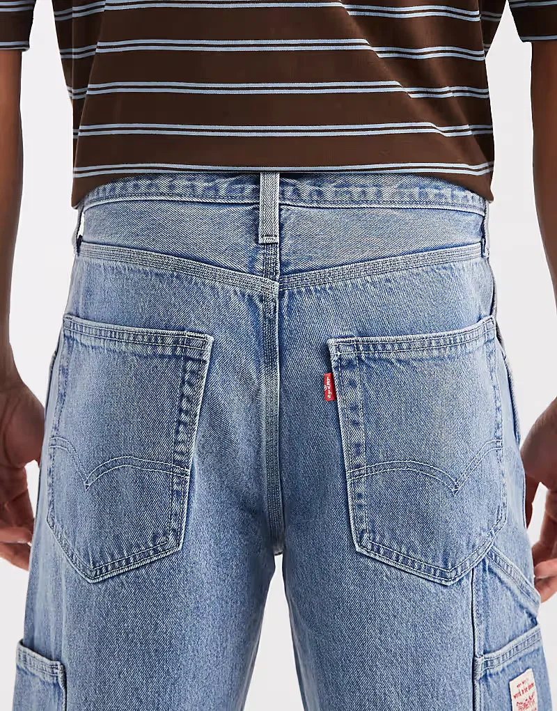 Джинсы Levi's Workwear 568 свободного прямого кроя, рабочие, светло-голубой — фото 4