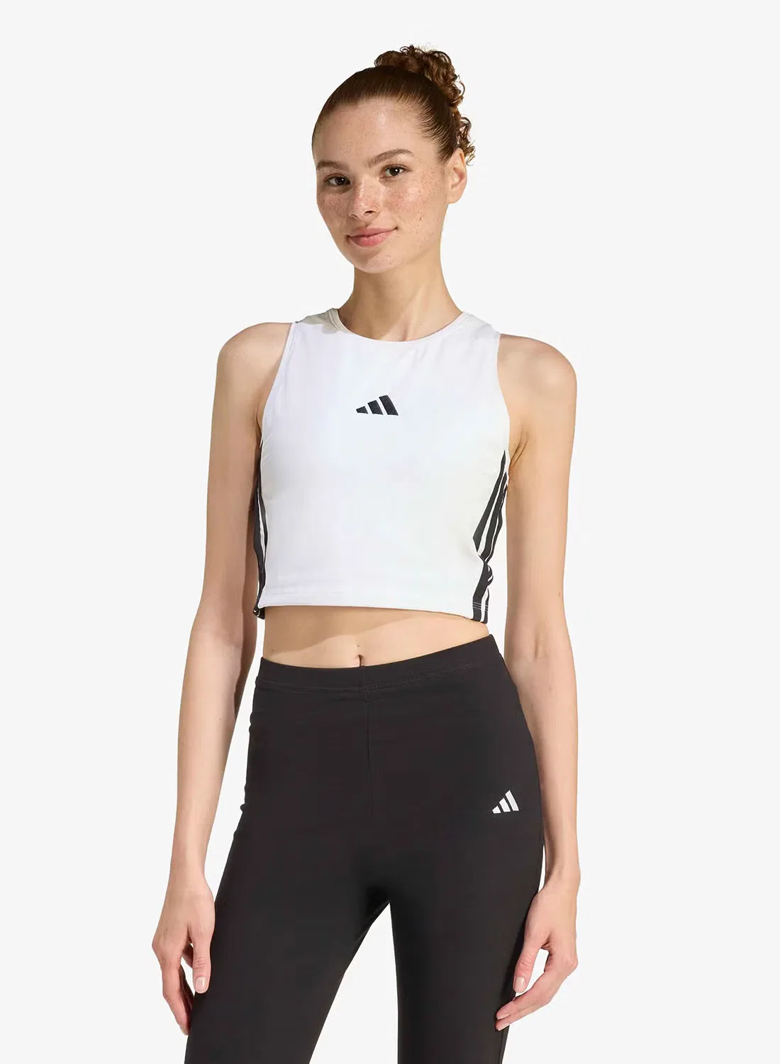 Майка-топ с логотипом 3-Stripes Essentials Adidas, белый