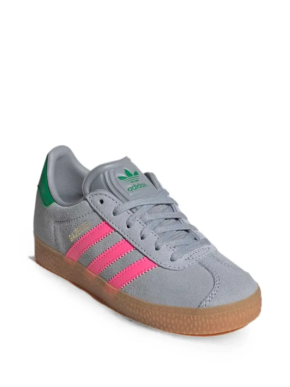 Кроссовки Gazelle на шнуровке Adidas Kids, серый — фото 3