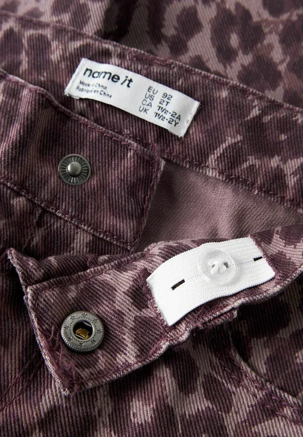 Брюки Mom fit, Name It, Burgundy, бордовый — фото 3