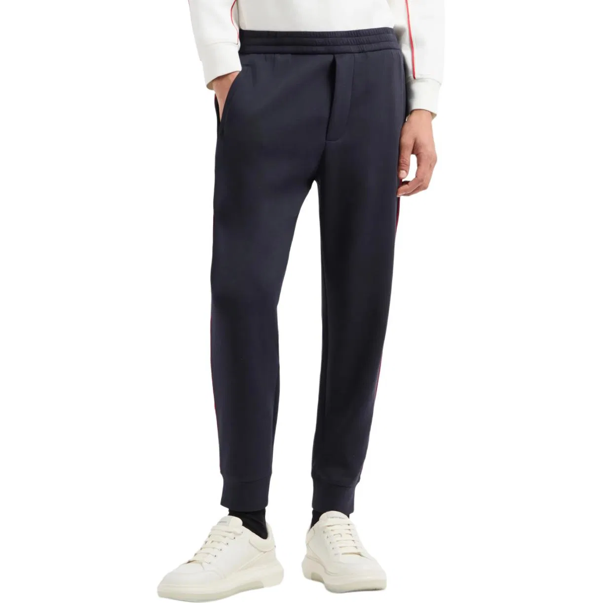 Трикотажные спортивные штаны, модель Knitted Sweatpants, EMPORIO ARMANI, Marine Blue — фото 3