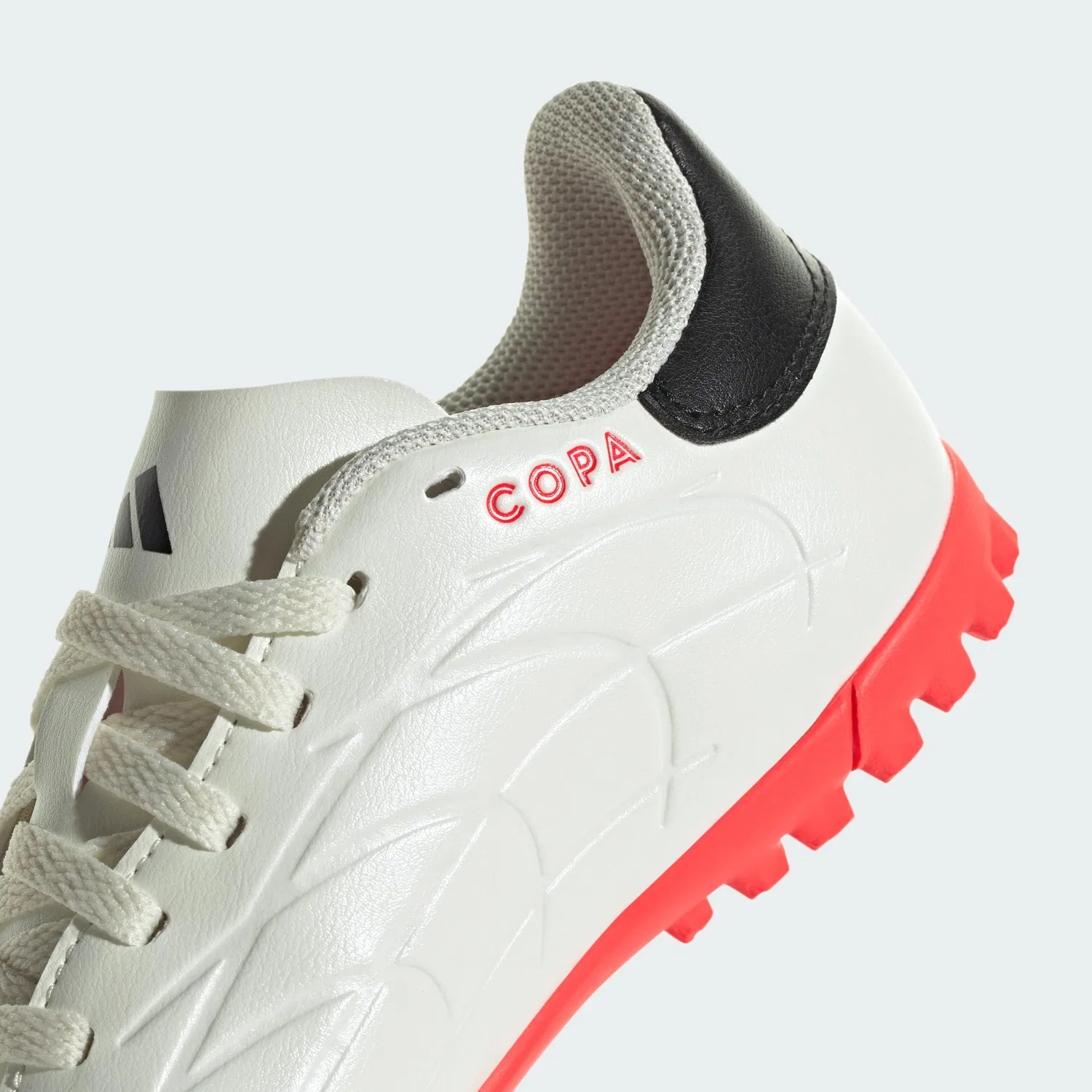 Детские бутсы для мальчиков с искусственной кожи Copa Pure 2.4 Adidas, Ivory Core Black Solar Red — фото 4