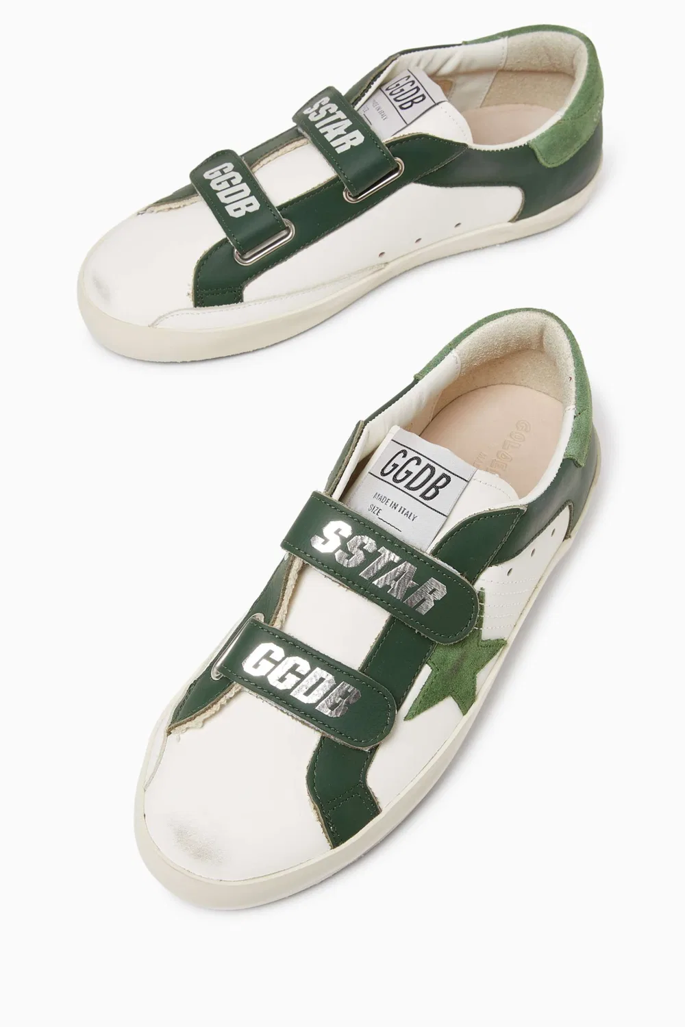 Кроссовки кожаные с замшей Old School Sneakers GOLDEN GOOSE — фото 2