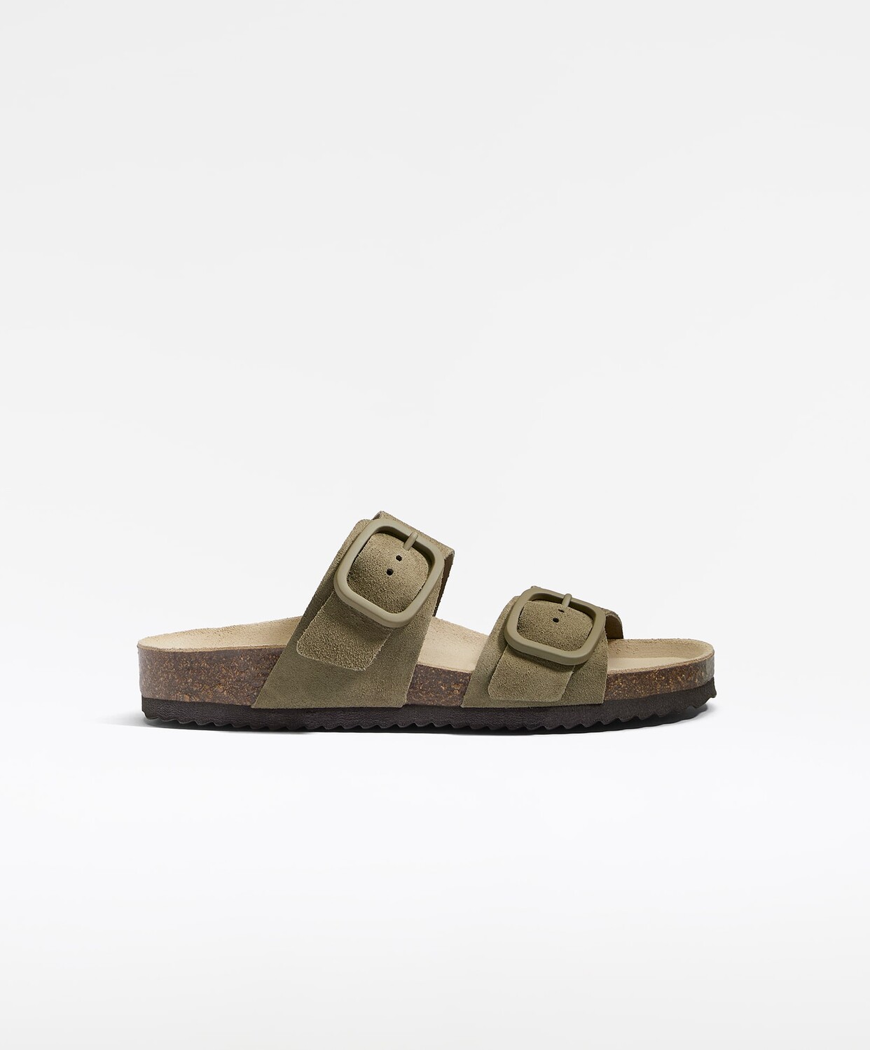 

Сандалии Oysho Buckle Split Leather, бежевый