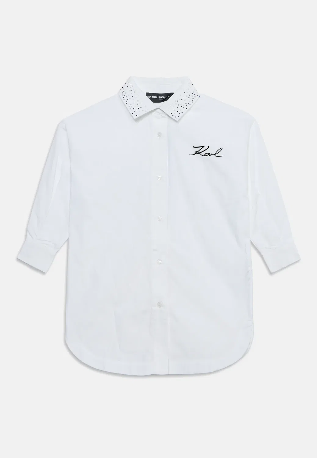 Платье-Рубашка - платье-рубашка Karl Lagerfeld Kids, White — фото 3