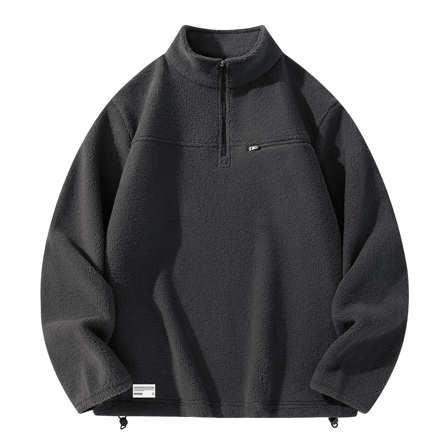 Детская куртка из двустороннего полярного флиса MINISO, Dark Gray