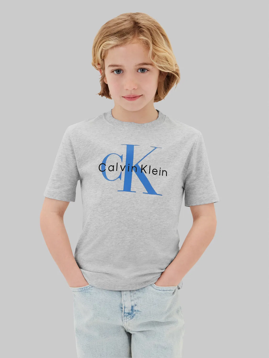 Джинсовая рубашка Calvin Klein Jeans серого цвета — фото 2