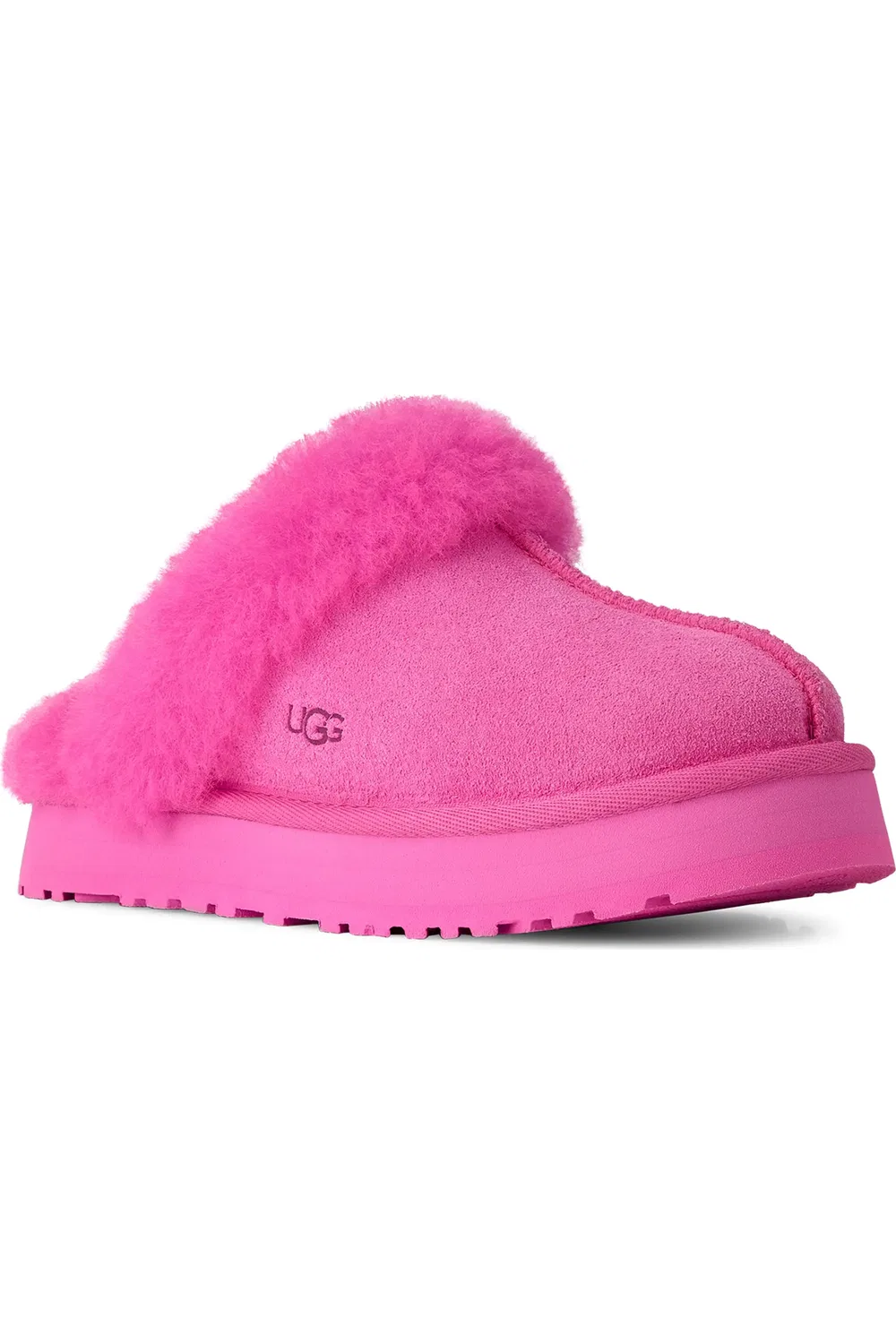 Детские тапочки слипперы на платформе Disquette UGG, Bright Fuchsia