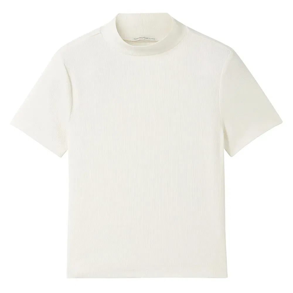 Детская футболка с коротким рукавом Cropped Rib T-shirt Tom tailor, White