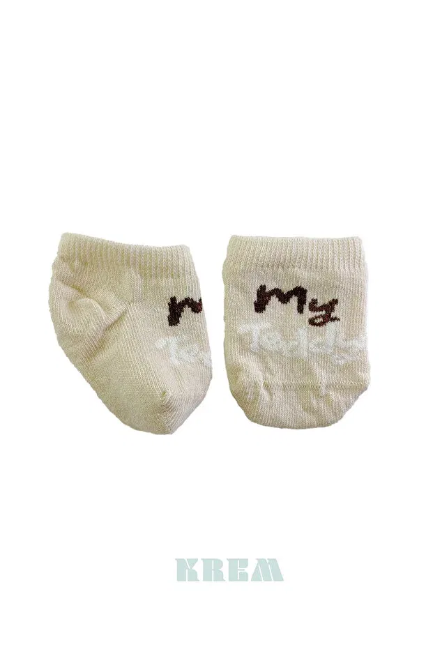 Детские носки-пинетки для девочек с принтом Teddy Booties Tubebé Istanbul, Colored — фото 4