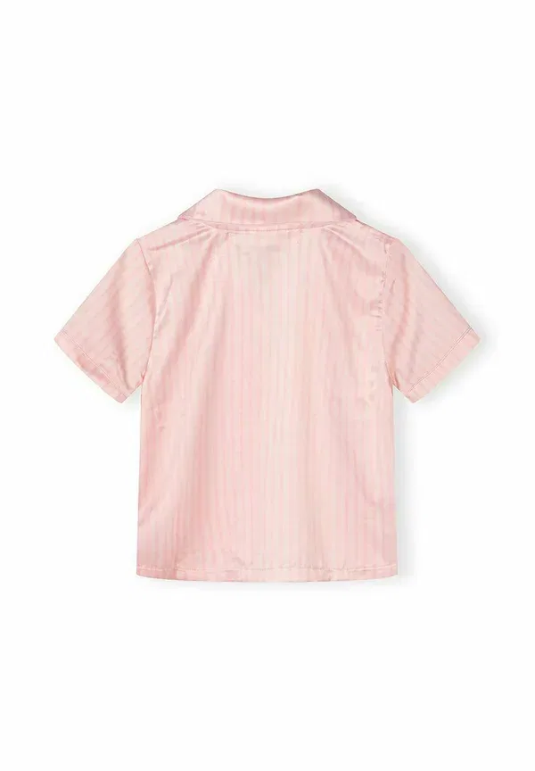 Пижамный комплект из сатина, Button up short sleeve and set, Minoti, pale pink, бледно-розовый — фото 4