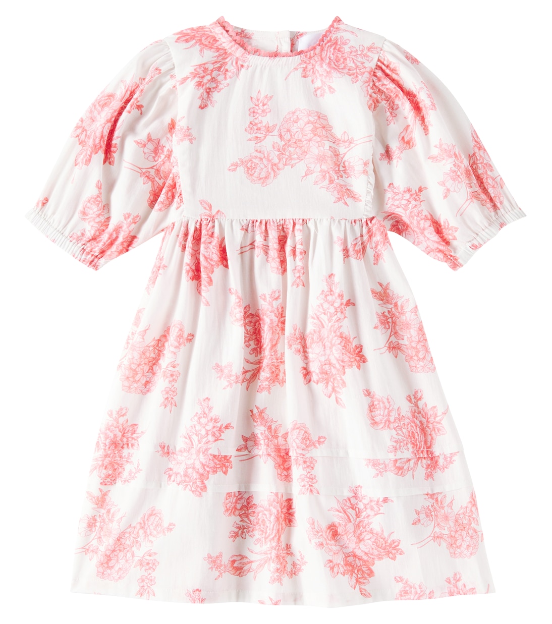 

Платье из хлопка с цветочным принтом Baby Kana C'era Una Volta, Toile De Jouy Pink