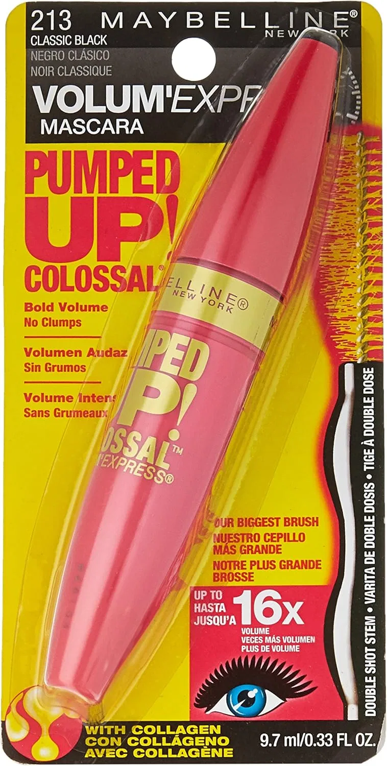 Тушь для ресниц Volume Express Pumps! Giant Washable Mascara Maybelline New York 0.33 fl oz черная — фото 2