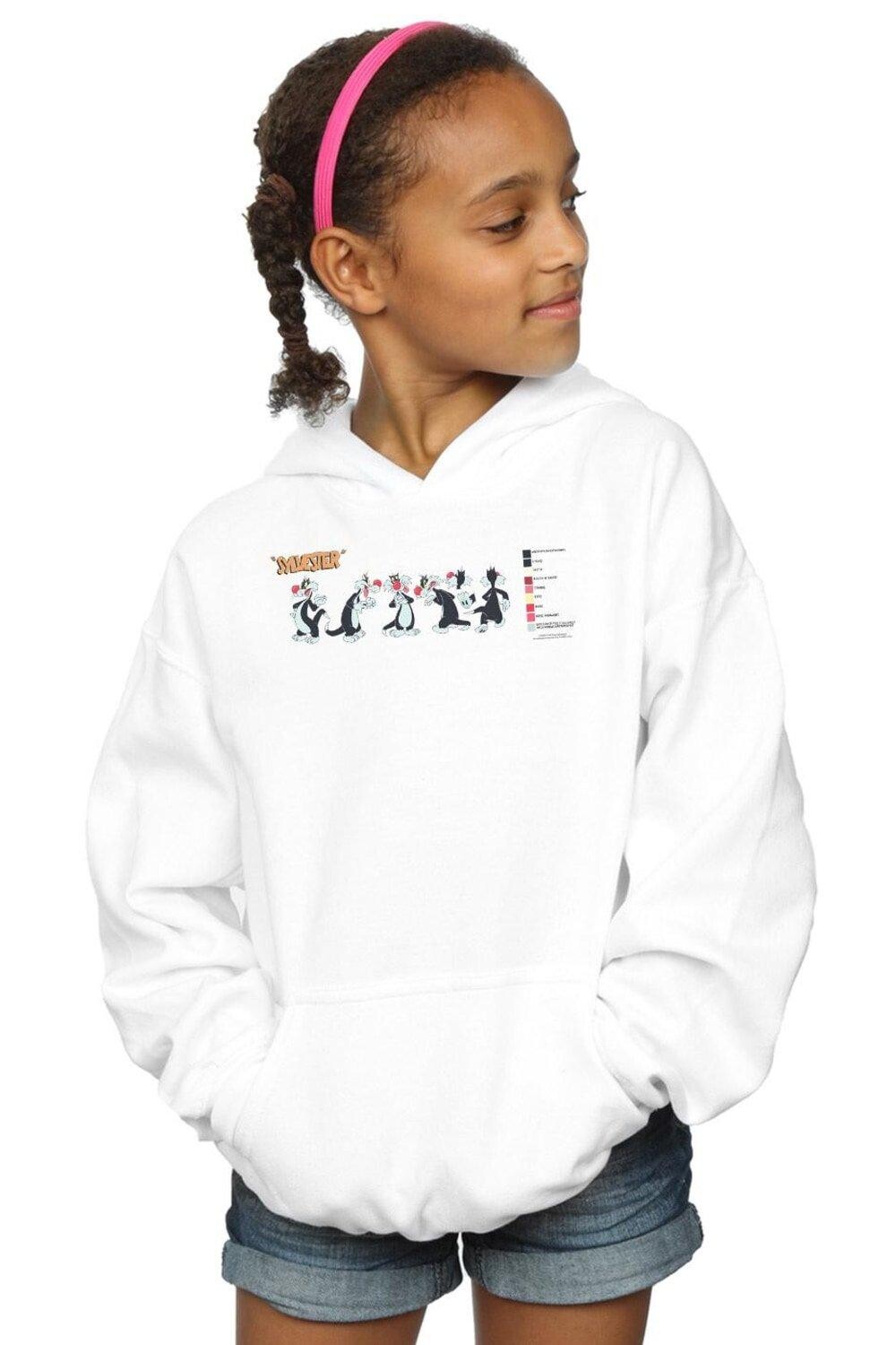 

Толстовка Sylvester Color Code Looney Tunes, белый