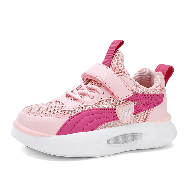 

Нескользящие, легкие, амортизирующие, низкие, детские, повседневные кроссовки для детей TONYBEAR, розовый