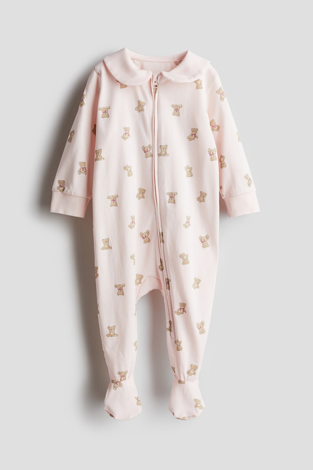 

Пижама с воротником и молнией спереди. H&M, розовый