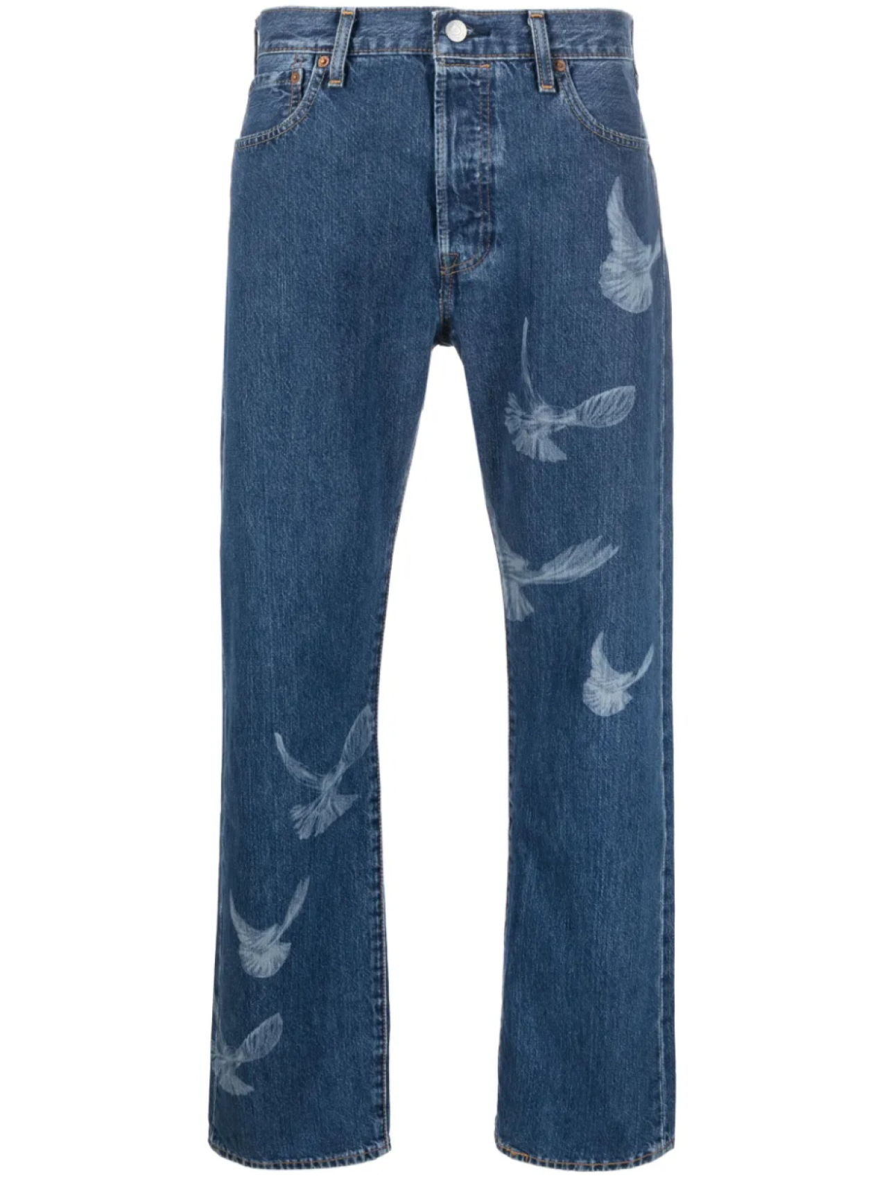 

Levi's прямые джинсы с нашивкой-логотипом, синий