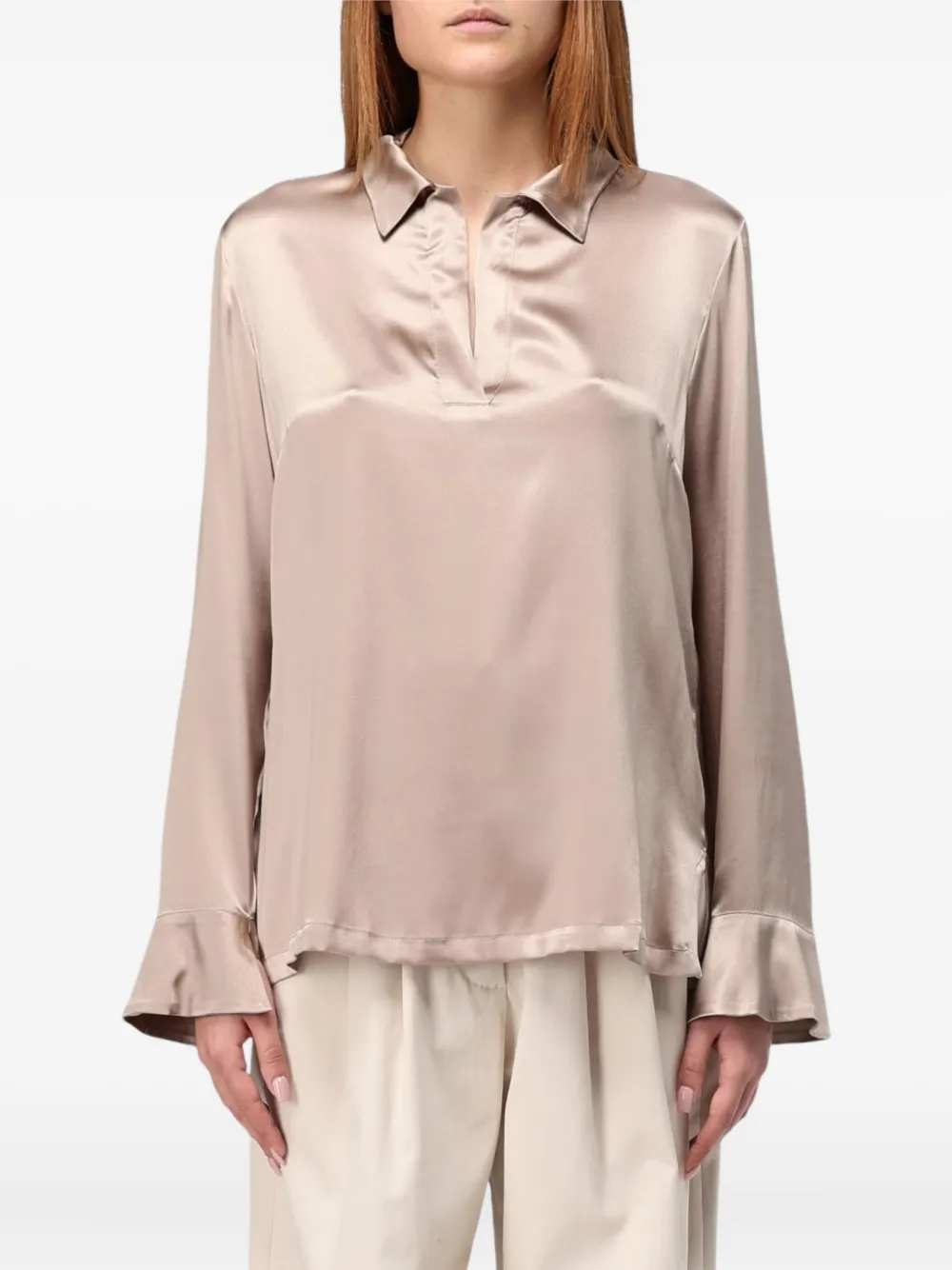 

Атласная рубашка Maliparmi, нейтральный