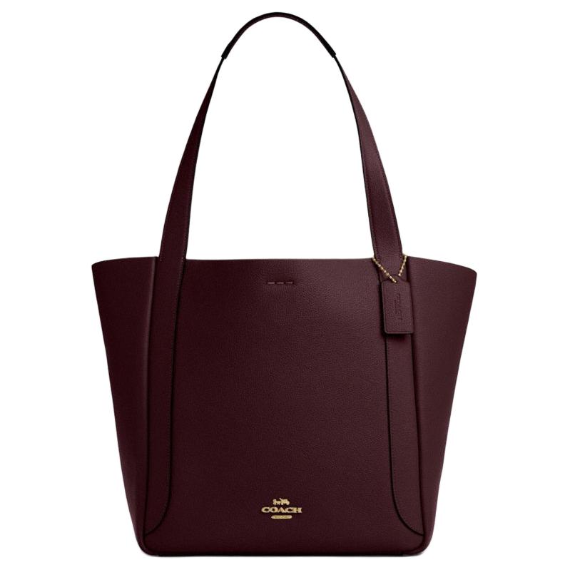 

Сумка-тоут Hadley из коровьей кожи, шоппер, женская сумка через плечо Tubas цвета plum joy COACH