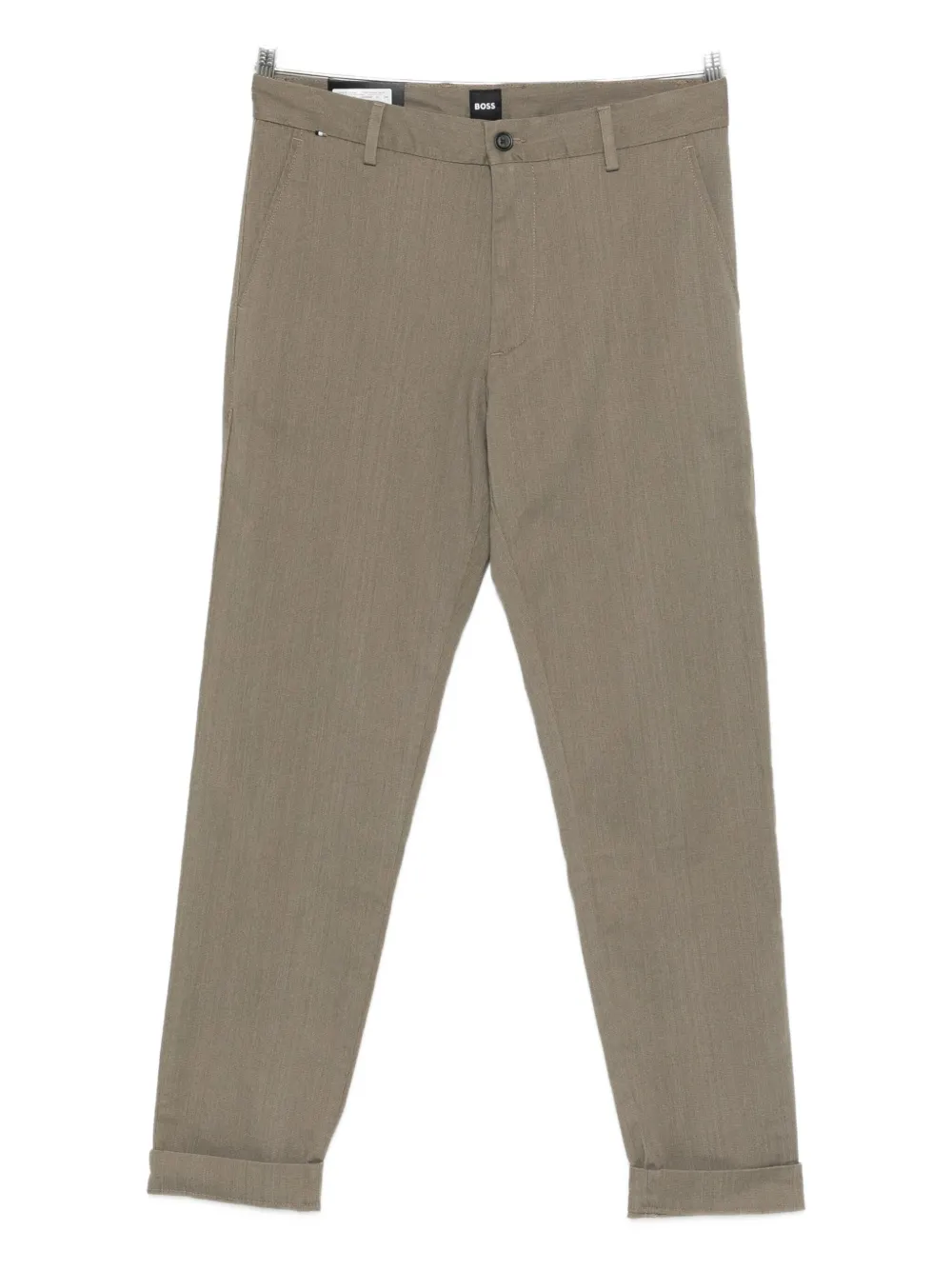 

Брюки с манжетами Boss, коричневый