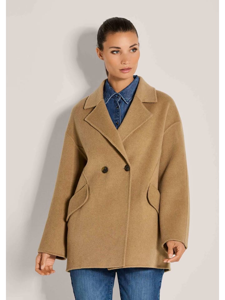 

MADELEINE Элегантное шерстяное пальто с кашемиром карамельного цвета